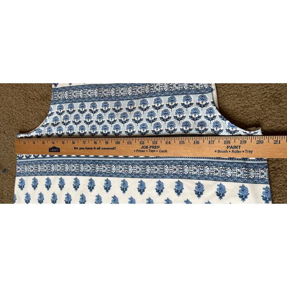 J.Jill Wearever size L dress white/blue sleeveless pockets office summer cruise - Picture 3 of 8